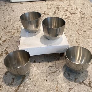 Set of (4) Stieff Pewter Monogrammed “Jefferson Cups”